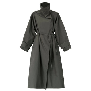 stand collar trench coat