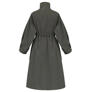 stand collar trench coat