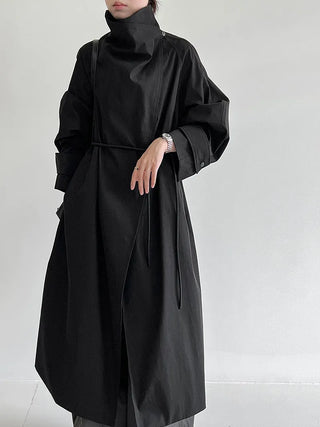 stand collar trench coat