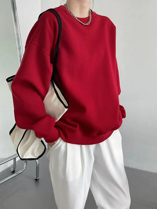 wine red sweater