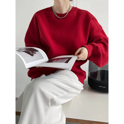 wine red sweater