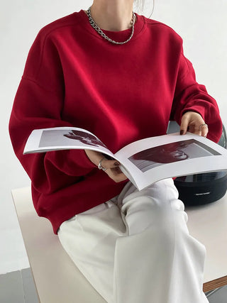 wine red sweater