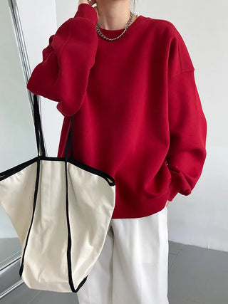 wine red sweater