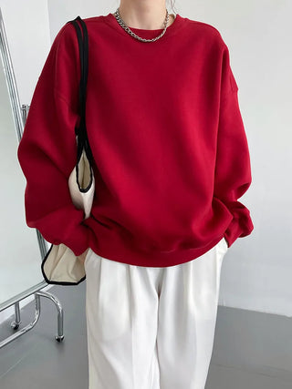 wine red sweater