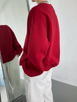 wine red sweater