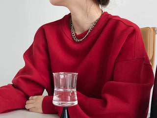 wine red sweater