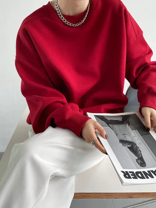 wine red sweater