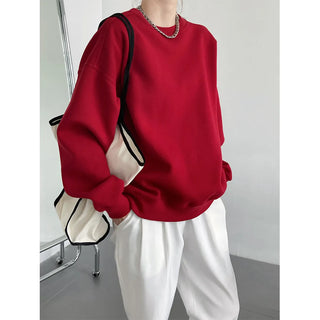 wine red sweater