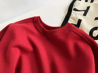 wine red sweater