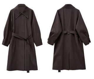 lace-up trench coat