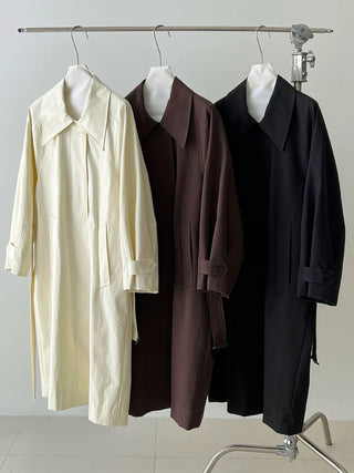 lace-up trench coat