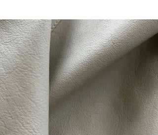 round leather coat