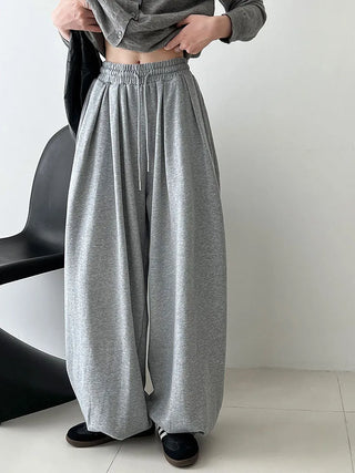pleated sweatpants