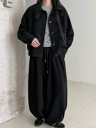 pleated sweatpants