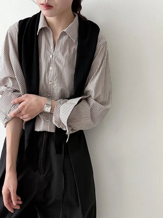 stripe shell shirt