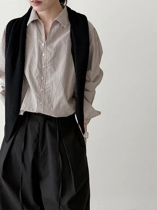 stripe shell shirt