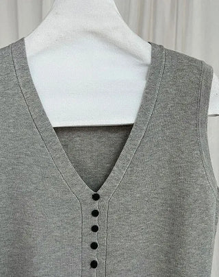 tie vest cardigan