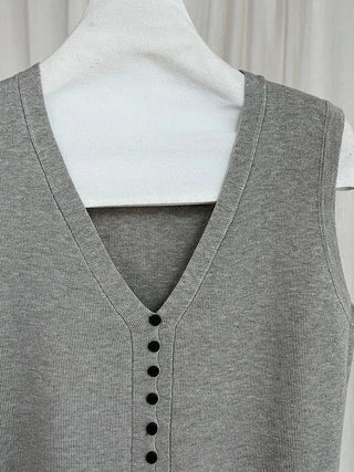 tie vest cardigan