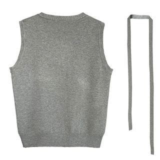 tie vest cardigan