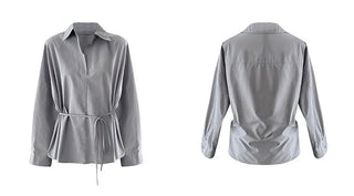lace-up small shirt