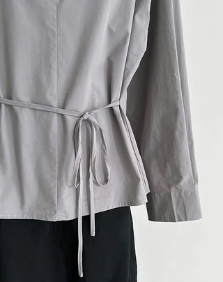 lace-up small shirt