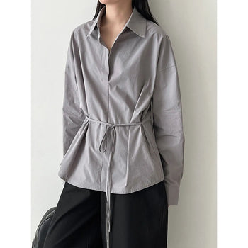 lace-up small shirt