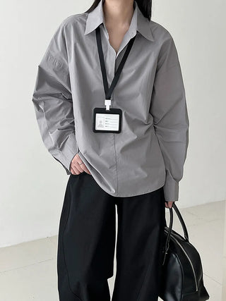 lace-up small shirt