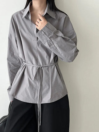lace-up small shirt