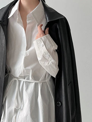lace-up small shirt