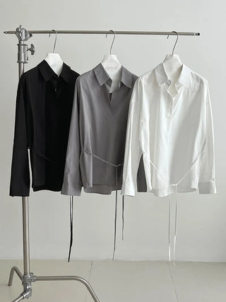 lace-up small shirt