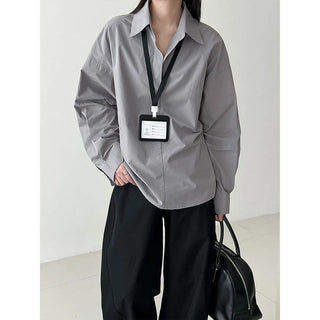 lace-up small shirt