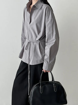 lace-up small shirt