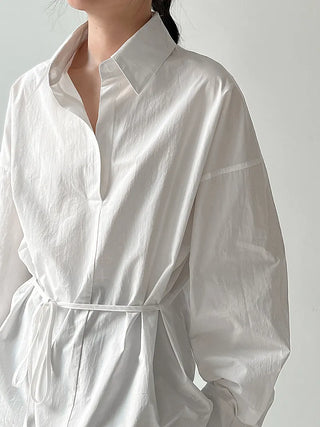 lace-up small shirt
