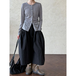 drawstring cropped pants