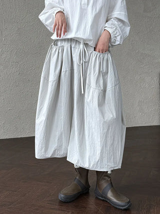 drawstring cropped pants