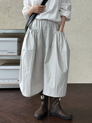 drawstring cropped pants