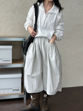 drawstring cropped pants