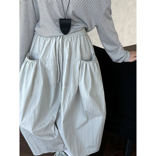 drawstring cropped pants