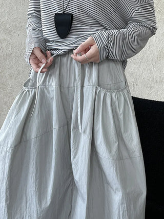 drawstring cropped pants