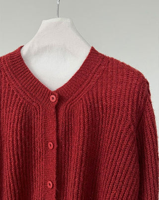 wool knit cardigan