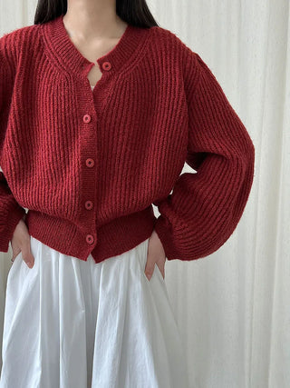 wool knit cardigan
