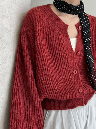 wool knit cardigan