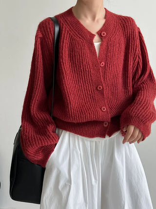 wool knit cardigan