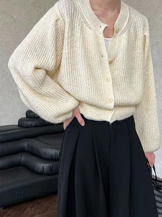 wool knit cardigan