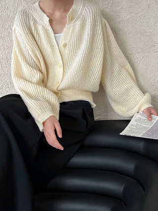 wool knit cardigan