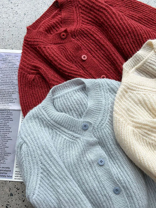 wool knit cardigan