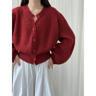 wool knit cardigan