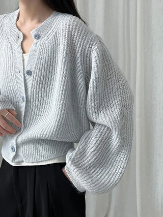 wool knit cardigan