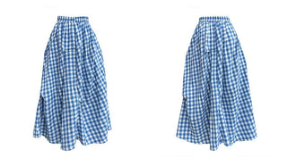 plaid contrast skirt