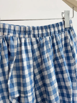 plaid contrast skirt